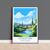 Stockton Print Travel Wall Art, Travel Poster of Stockton on Tees,Stockton Art Print, County Durham Wall Print, Stockton Gift,