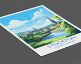 Stockton Print Travel Wall Art, Travel Poster of Stockton on Tees,Stockton Art Print, County Durham Wall Print, Stockton Gift, NQ Media Designs