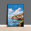 Devon Travel Poster, Devon Travel Print, England, Devon Art Gift, Devon Coastline Wall Art Print NQ Media Designs