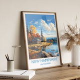 New Hampshire Poster, Travel Print of New Hampshire, New Hampshire State, USA, Travel Gift NQ Media Designs