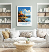 New Hampshire Poster, Travel Print of New Hampshire, New Hampshire State, USA, Travel Gift NQ Media Designs