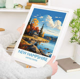 New Hampshire Poster, Travel Print of New Hampshire, New Hampshire State, USA, Travel Gift NQ Media Designs