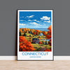 Connecticut Poster, Travel Print of Connecticut, Connecticut State, USA, Travel Gift NQ Media Designs