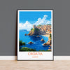 Croatia Poster, Travel Print of Croatia, Croatia Art Gift, Dalmatian coast gift, Europe Wall Art, Travel Gift
