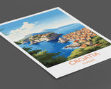 Croatia Travel Print, Travel Poster of Croatia, Croatia Art Gift, Dalmatian coast gift, Europe Wall Art, Travel Gift NQ Media Designs