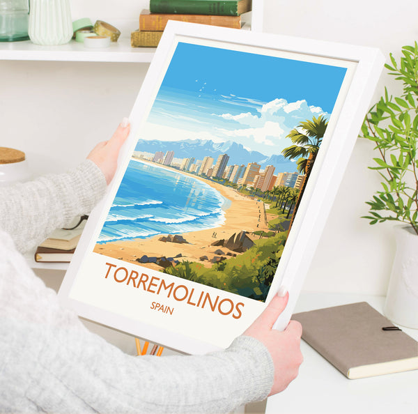 Torremolinos Travel Print Wall Art, Travel Poster of Torremolinos, Spain, TorremolinosArt Gift, Costa Del Sol Art
