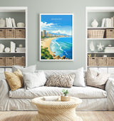 Benidorm Travel Print - Vibrant Spain Coastal Wall Art NQ Media Designs