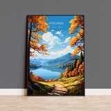 Virginia Print, Travel Poster of Virginia, Virginia State, Virginia Art Gift, USA, Travel Gift NQ Media Designs