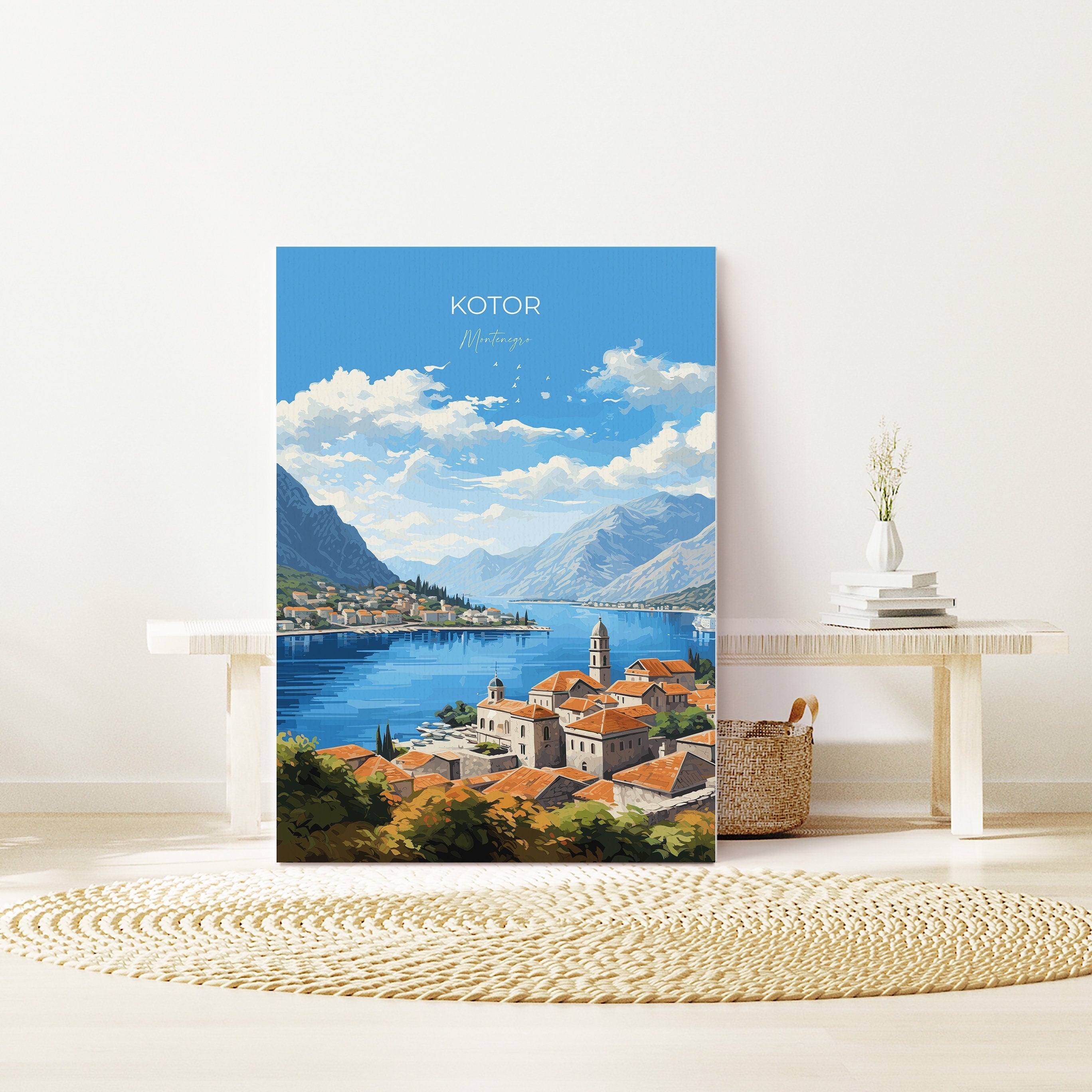 Kotor Travel Print Wall Art, Kotor Travel Print, Montenegro Art Gift, Europe Art, Kotor Gift, Wall Art Print NQ Media Designs