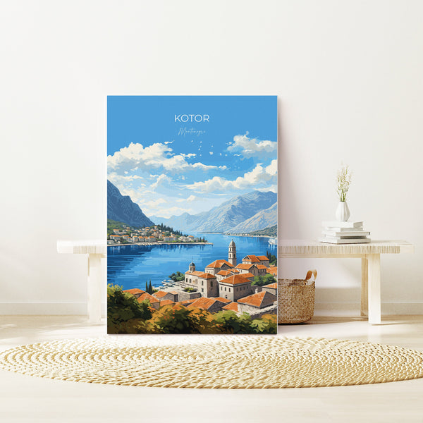 Kotor Travel Print Wall Art, Kotor Travel Print, Montenegro Art Gift, Europe Art, Kotor Gift, Wall Art Print