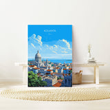 Kolkata Travel Print Wall Art, Travel Poster of Kolkata, India, Kolkata Art Gift, India Wall Art Print Gift NQ Media Designs