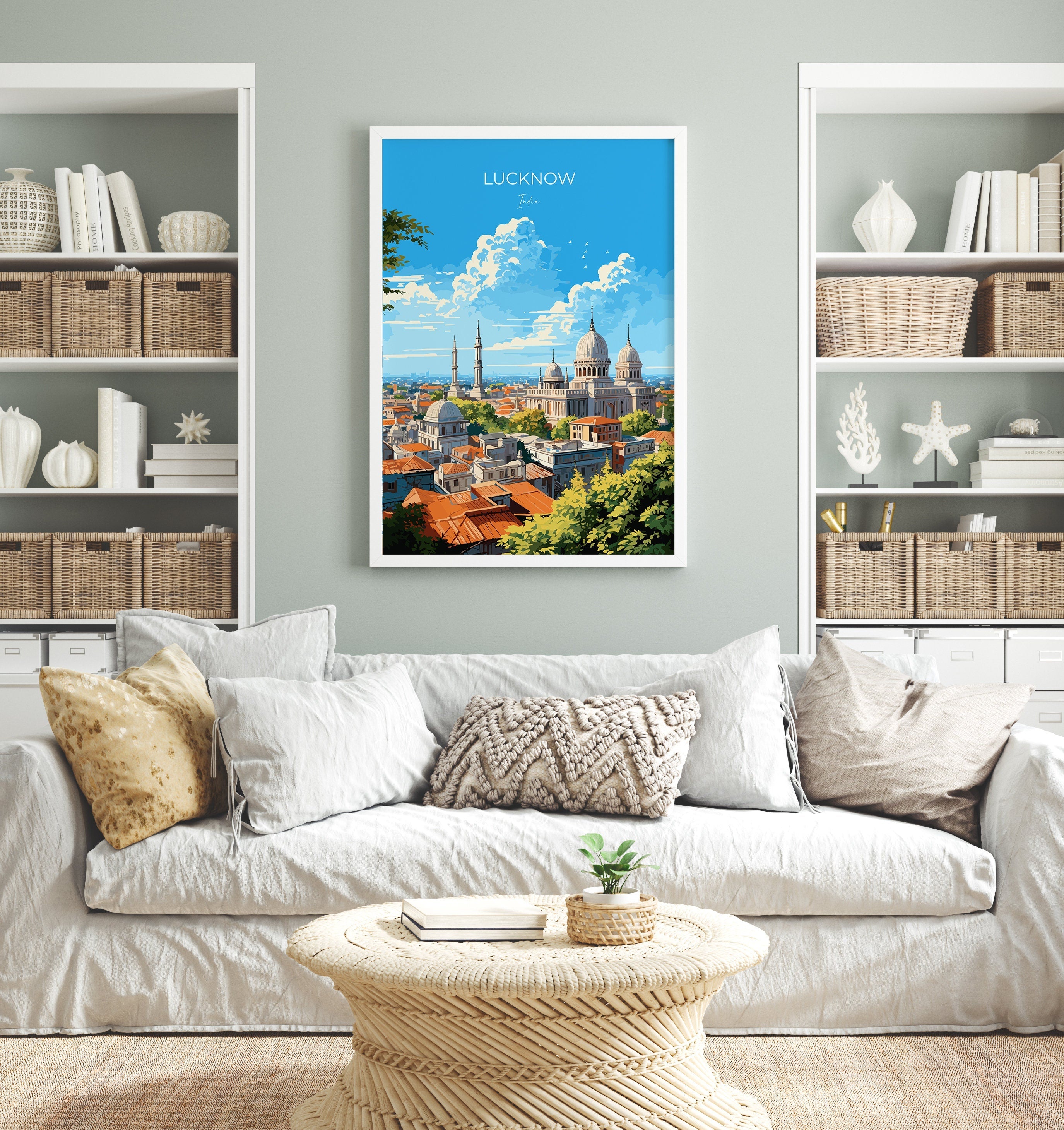 Lucknow Travel Print, Travel Poster of Lucknow, India, Lucknow Art Gift, Wall Art Print, India Wall Art Gift NQ Media Designs