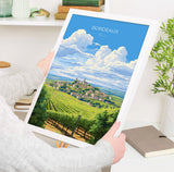 Bordeaux Travel Print Wall Art, Travel Poster of Bordeaux, Wine Region, France, Europe, France Travel Gift Art NQ Media Designs