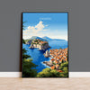 Croatia Travel Print, Travel Poster of Croatia, Croatia Art Gift, Dalmatian coast gift, Europe Wall Art, Travel Gift NQ Media Designs