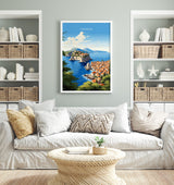 Croatia Travel Print, Travel Poster of Croatia, Croatia Art Gift, Dalmatian coast gift, Europe Wall Art, Travel Gift NQ Media Designs