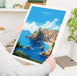 Croatia Travel Poster, Travel Print of Croatia, Croatia Art Gift, Dalmatian coast gift, Europe Wall Art, Travel Gift NQ Media Designs