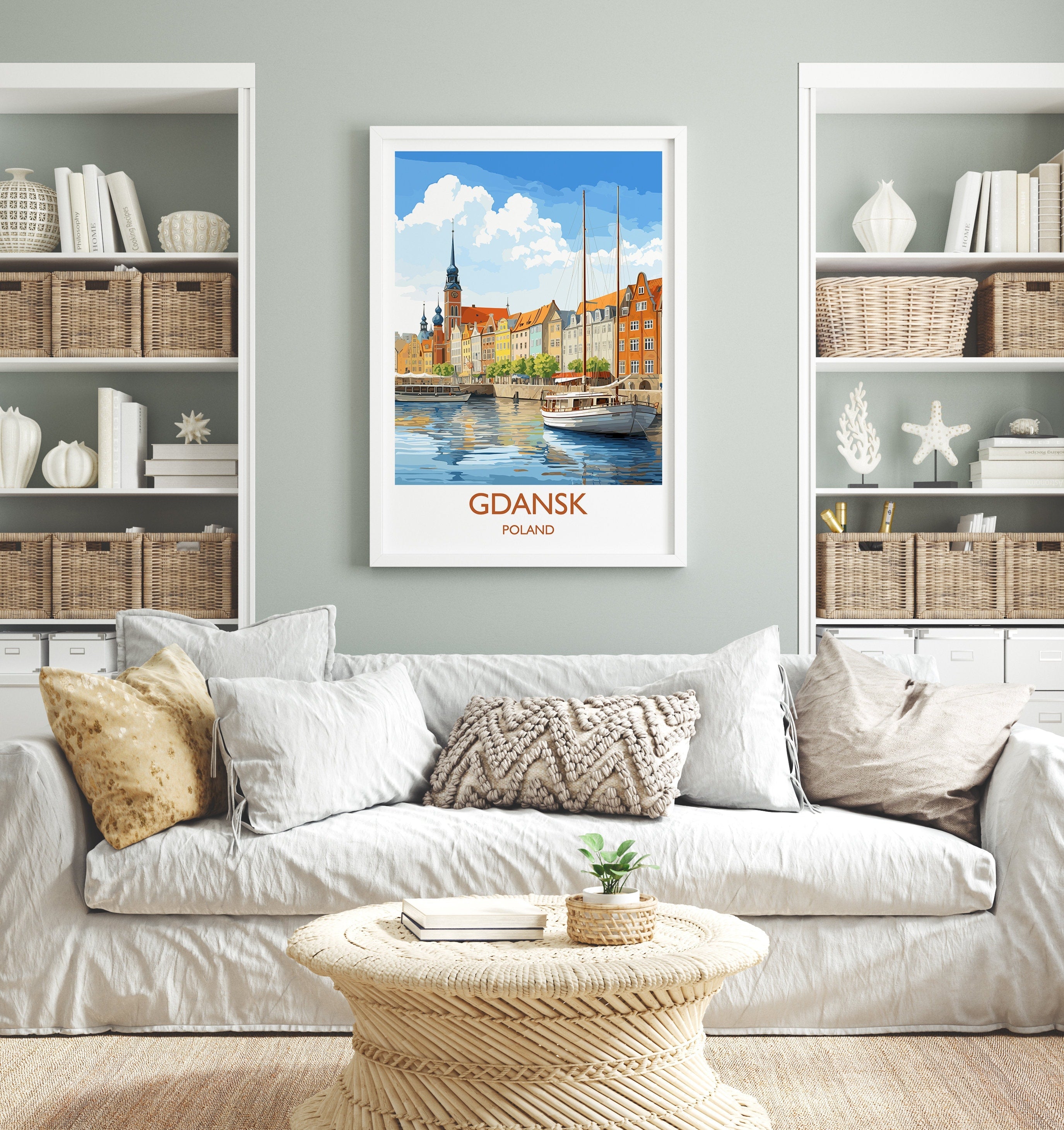 Gdansk Poster, Travel Print of Gdansk, Gdansk Gift Art, Poland Wall Art, Travel Gift NQ Media Designs