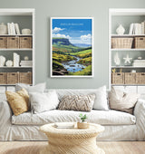 Brecon Beacons Poster, Brecon Beacons Travel Print, Wales, Welsh Art, Brecon Beacons Gift, Wall Art Print NQ Media Designs