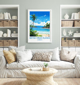British Virgin Islands Travel Print, Travel Poster of British Virgin Islands , Caribbean, British Virgin IslandsGift, Wall Art Print NQ Media Designs