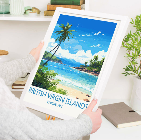 British Virgin Islands Travel Print, Travel Poster of British Virgin Islands , Caribbean, British Virgin IslandsGift, Wall Art Print