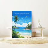 British Virgin Islands Travel Print, Travel Poster of British Virgin Islands , Caribbean, British Virgin IslandsGift, Wall Art Print NQ Media Designs