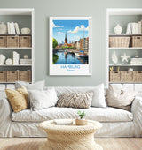 Hamburg Poster, Travel Print of Hamburg, Hamburg Gift Art, Germany Wall Art, Travel Gift NQ Media Designs