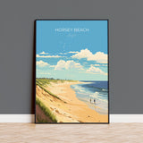 Horsey Beach Poster, Travel Print of HorseyBeach, Norfolk, England, HorseyBeach Gift, Norfolk Art Gift, Wall Art Print NQ Media Designs
