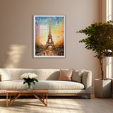 Paris Wall Art Poster, Abstract Art Travel Print, Travel Poster of Eiffel Tower, Paris Abstract Art , Paris Art Gift, France, Wall Art Print NQ Media Designs