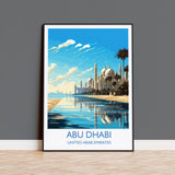 Abu Dhabi Travel Print Wall Art, Travel Poster of Abu Dhabi , United Arab Emirates, Abu DhabiArt Gift, Wall Art Travel Gift NQ Media Designs