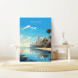 Abu Dhabi Travel Print Wall Art, Travel Poster of Abu Dhabi , United Arab Emirates, Abu DhabiArt Gift, Wall Art Travel Gift NQ Media Designs
