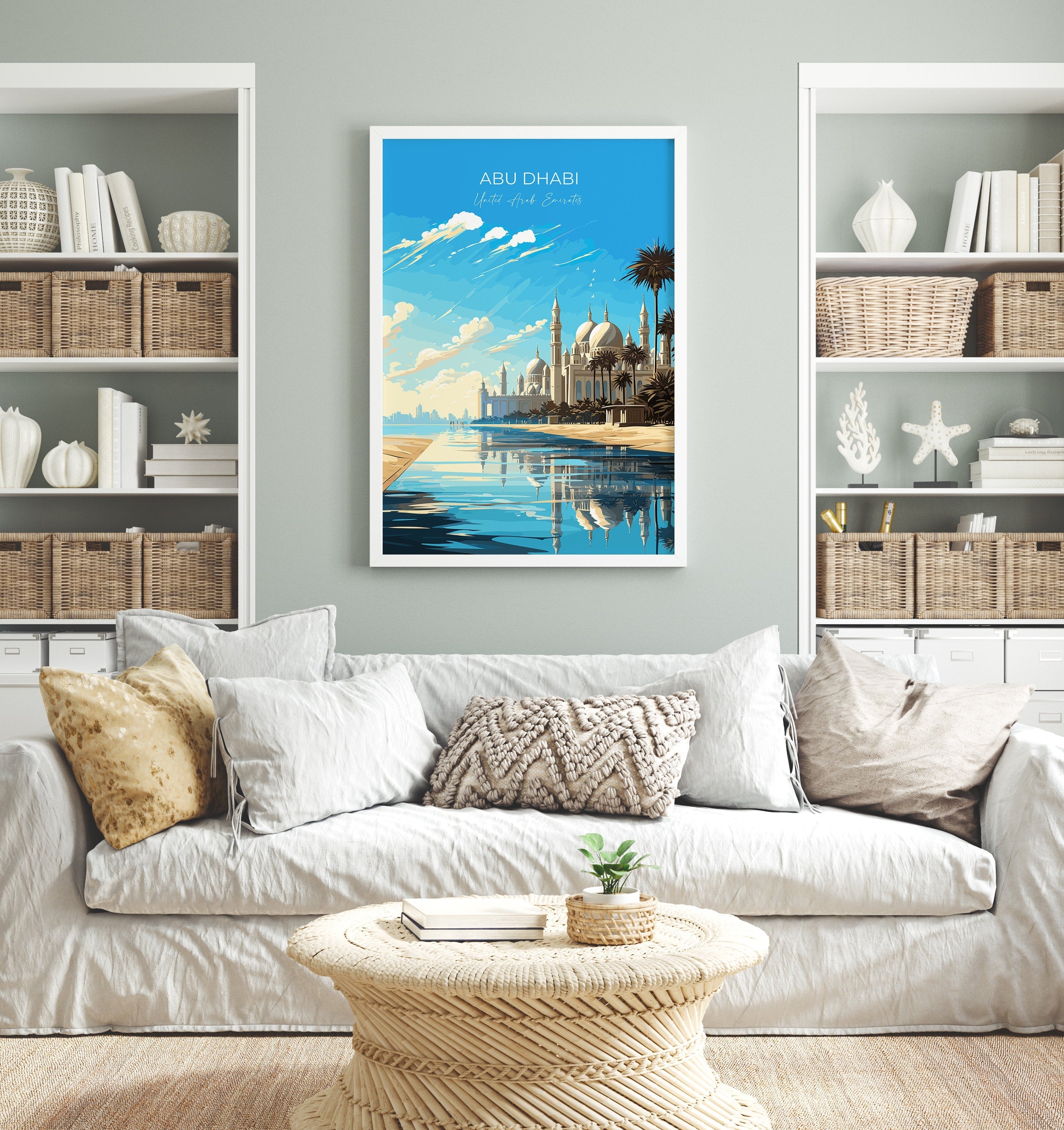 Abu Dhabi Travel Print Wall Art, Travel Poster of Abu Dhabi , United Arab Emirates, Abu DhabiArt Gift, Wall Art Travel Gift NQ Media Designs