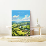 Wye Valley Poster, Travel Print of Wye Valley, UK, Wye Valley Art, Wye Valley Gift, Wall Art Print NQ Media Designs