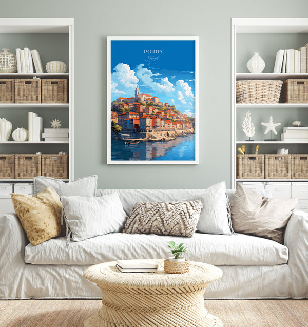 Porto Poster, Travel Print of Porto, Portugal, Porto Art Gift, Portugal Wall Art