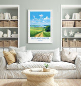 Rutland Water Travel Print, Travel Poster of Rutland Water, Rutland Water Reservoir, Rutland Water Art Gift, Wall Art Print NQ Media Designs