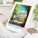 Berkeley Square Wall Art Travel Poster, Travel Print of Berkeley Square, London Poster, Berkeley Square Art Gift, London Art UK Travel Gift NQ Media Designs
