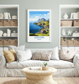Lofoten Islands Travel Print, Travel Poster of Lofoten,Lofoten Islands Art Print, Norwegian Wall Print, Lofoten Gift,Lofoten Artwork NQ Media Designs