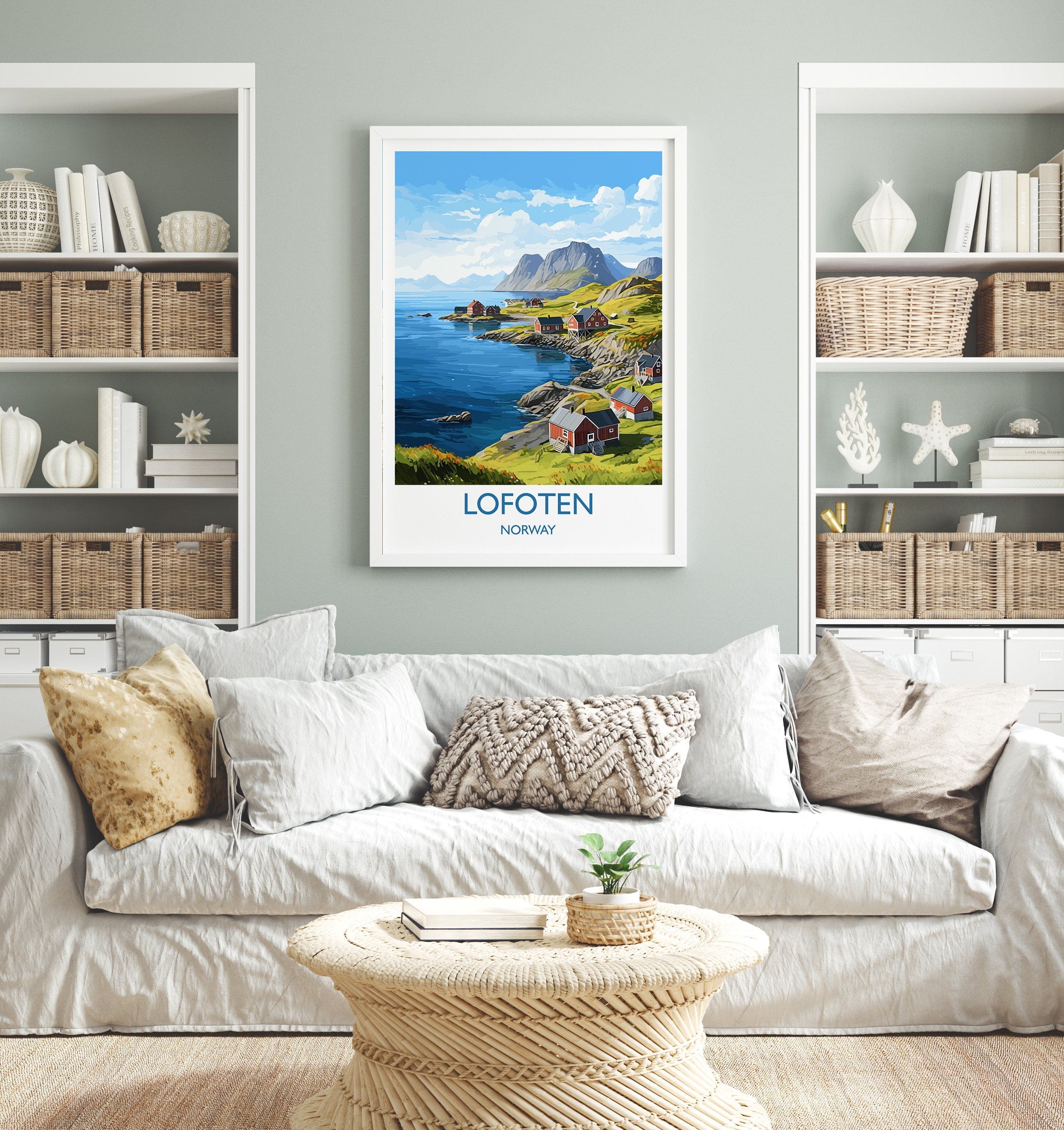 Lofoten Islands Travel Print, Travel Poster of Lofoten,Lofoten Islands Art Print, Norwegian Wall Print, Lofoten Gift,Lofoten Artwork NQ Media Designs