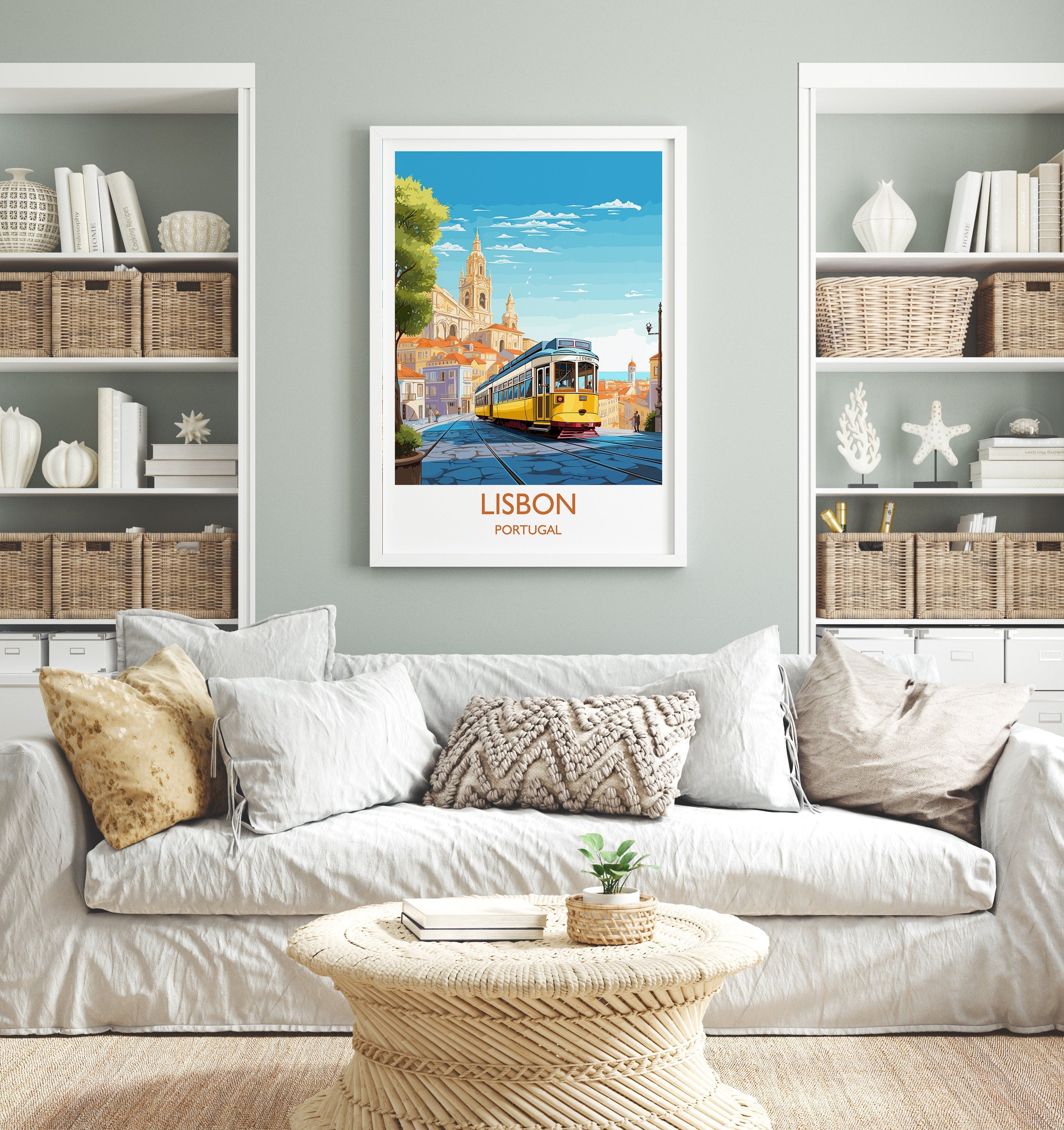 Lisbon Travel Print, Travel Poster of Lisbon,Lisbon Art Print, Portugal Wall Print, Lisbon Gift,Lisbon Artwork NQ Media Designs