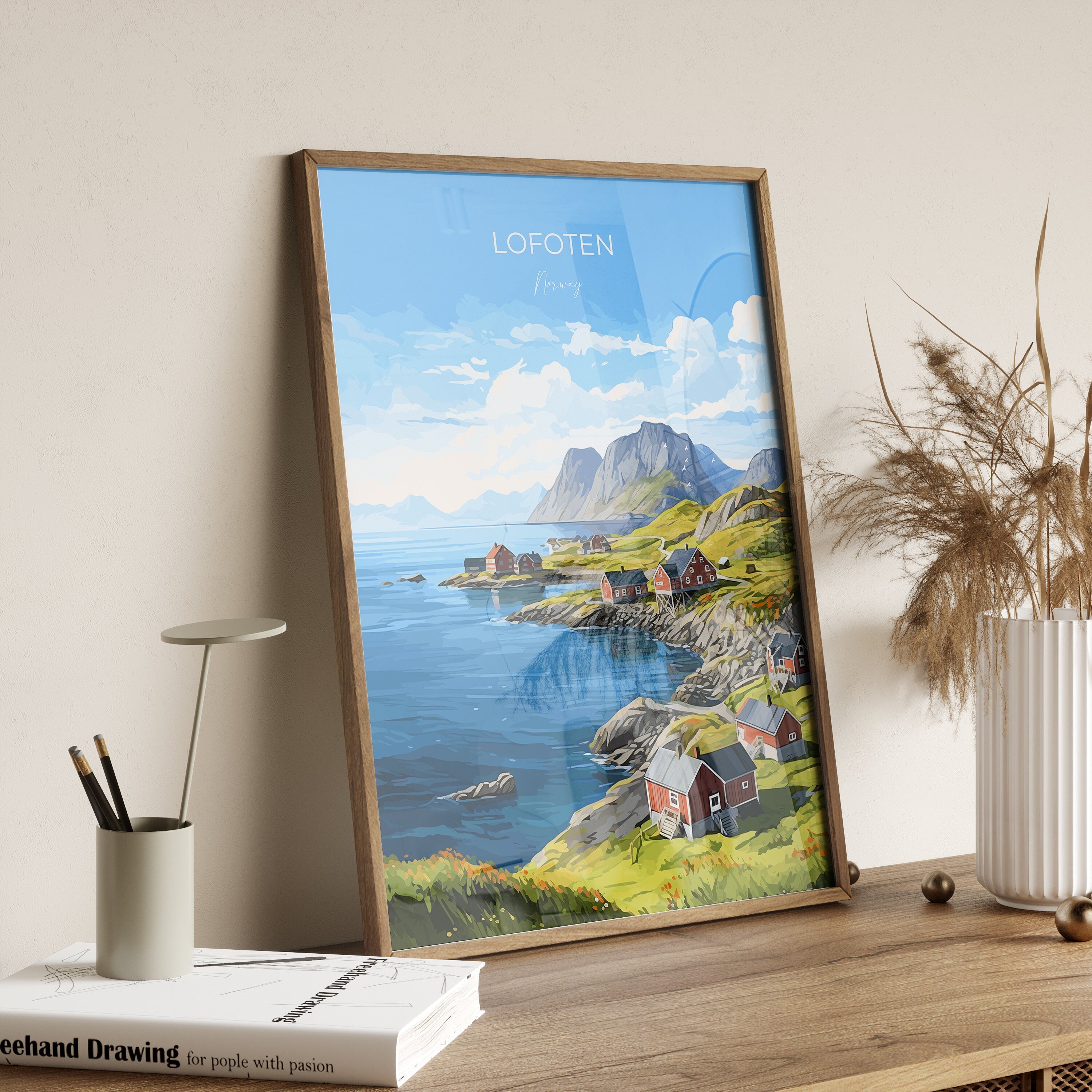 Lofoten Islands Poster, Travel Print of Lofoten,Lofoten Islands Art Print, Norwegian Wall Print, Lofoten Gift,Lofoten Artwork NQ Media Designs