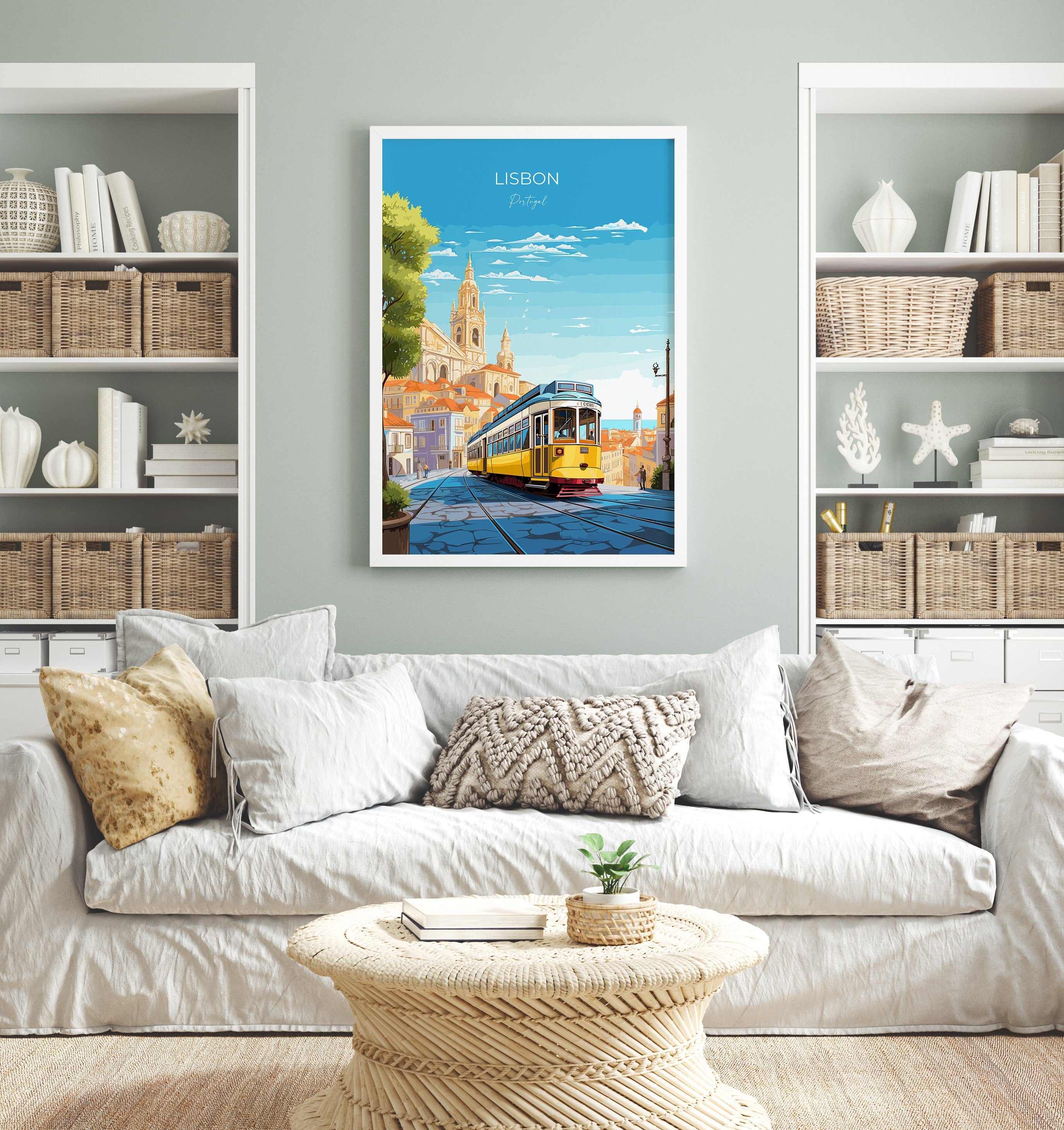 Lisbon Poster, Travel Print of Lisbon,Lisbon Art Print, Portugal Wall Print, Lisbon Gift,Lisbon Artwork NQ Media Designs