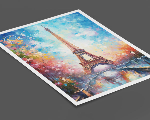Eiffel Tower Paris Wall Art Print, Travel Poster of Eiffel Tower Paris Abstract Art , Paris Art Gift, France, Abstract Art Gift