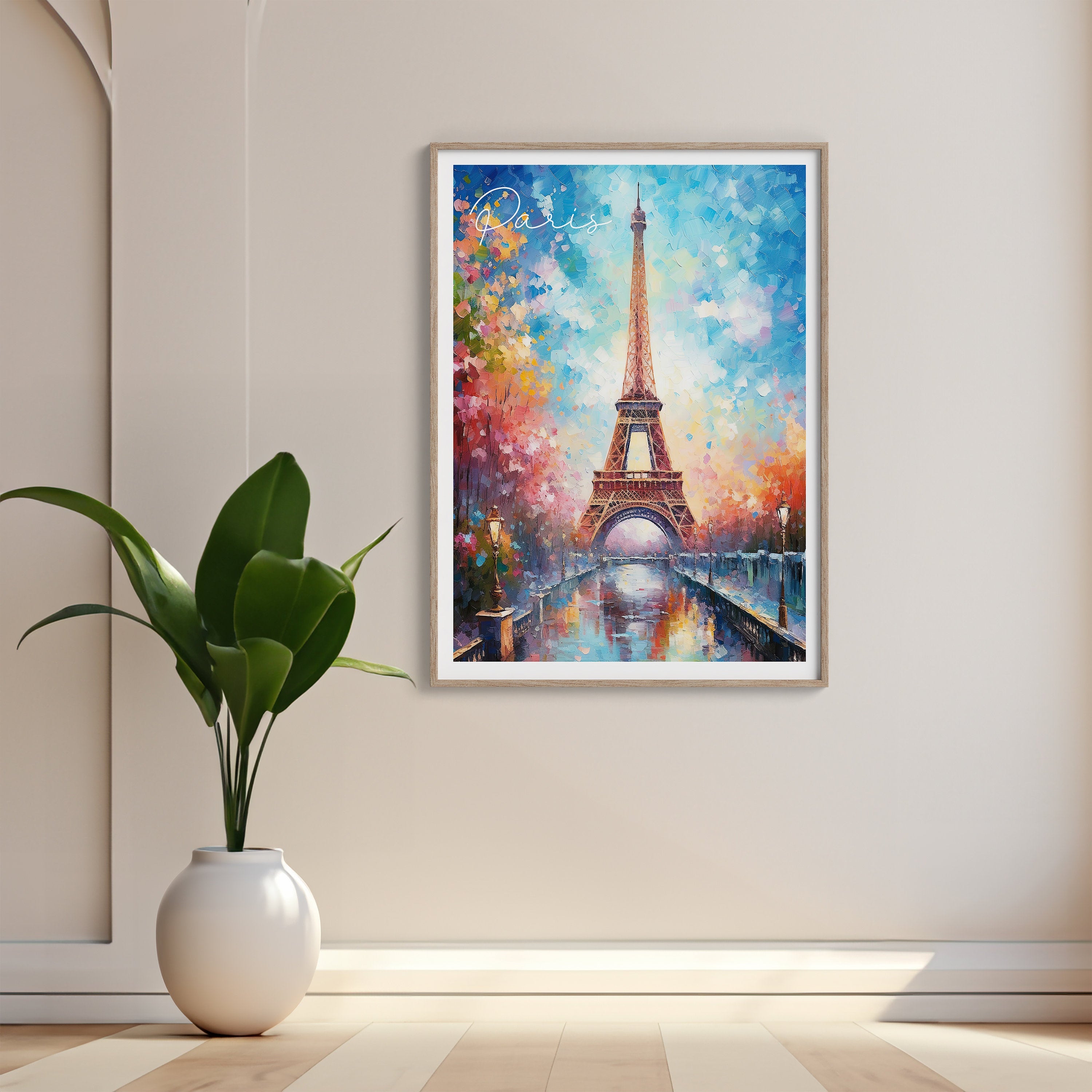 Eiffel Tower Paris Wall Art Print, Travel Poster of Eiffel Tower Paris Abstract Art , Paris Art Gift, France, Abstract Art Gift NQ Media Designs