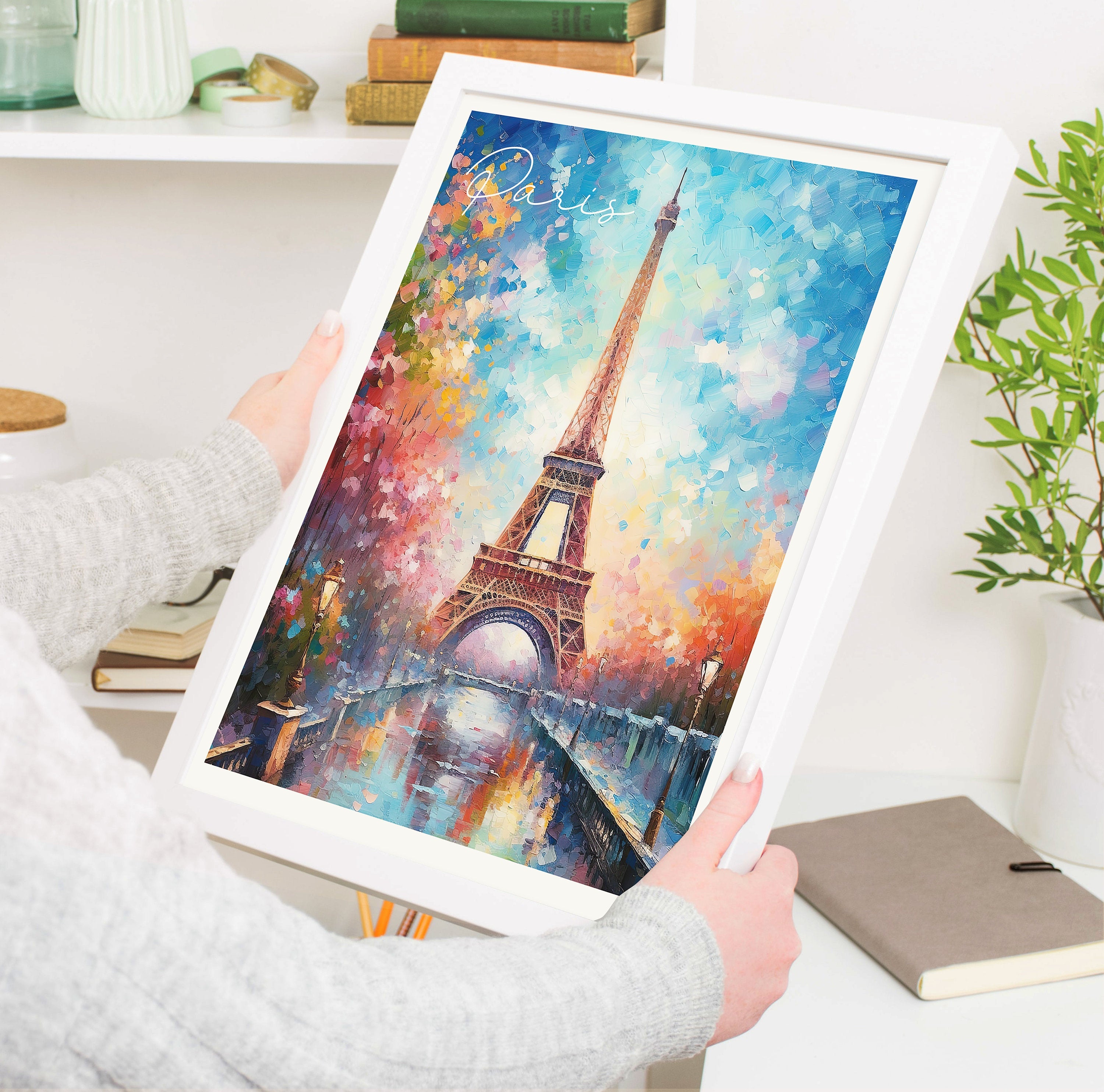 Eiffel Tower Paris Wall Art Print, Travel Poster of Eiffel Tower Paris Abstract Art , Paris Art Gift, France, Abstract Art Gift NQ Media Designs