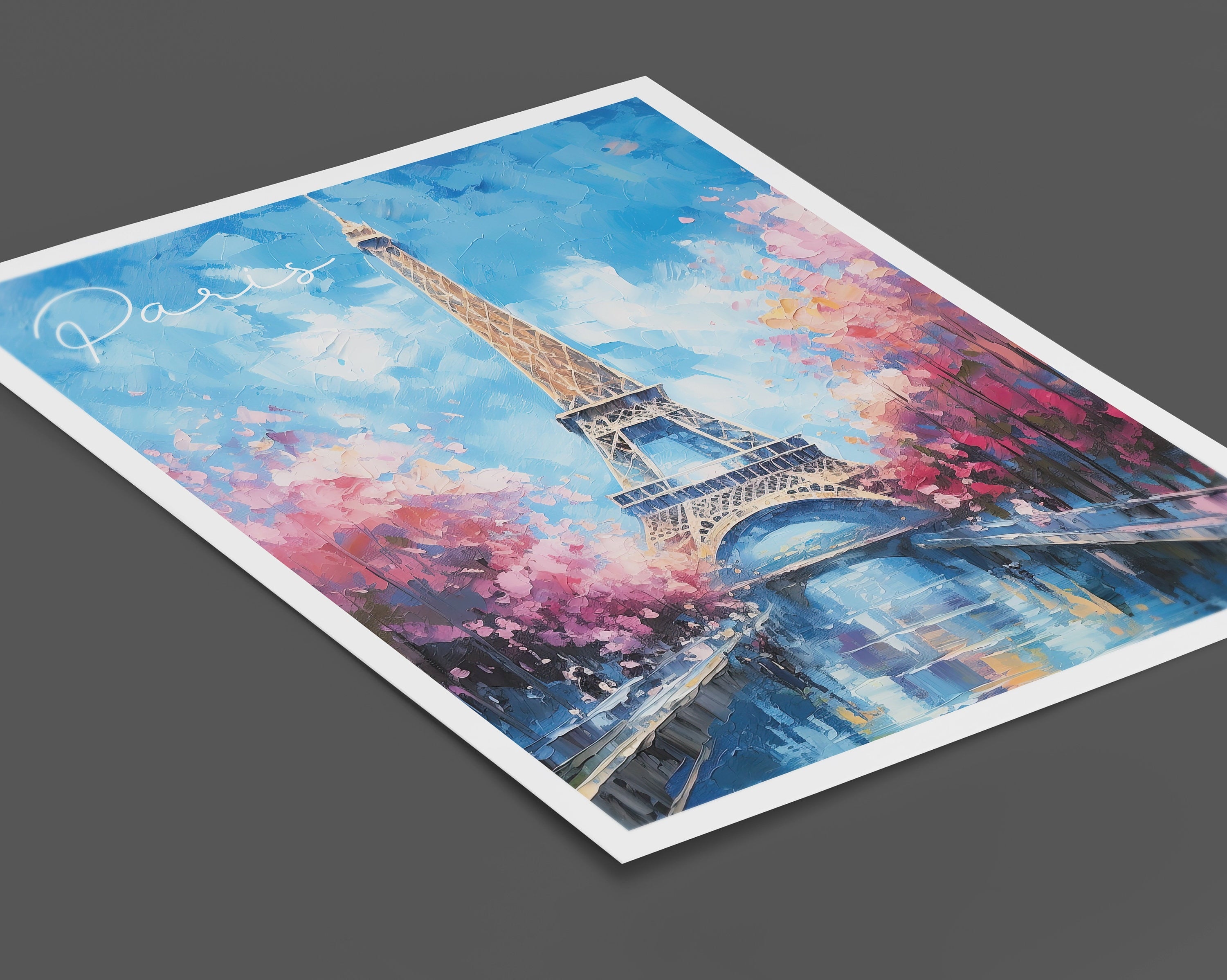 Paris Print, Travel Poster of Eiffel Tower Paris Abstract Art , Paris Art Gift, France, Wall Art Print NQ Media Designs