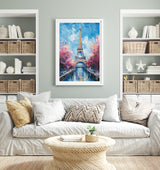 Paris Print, Travel Poster of Eiffel Tower Paris Abstract Art , Paris Art Gift, France, Wall Art Print NQ Media Designs