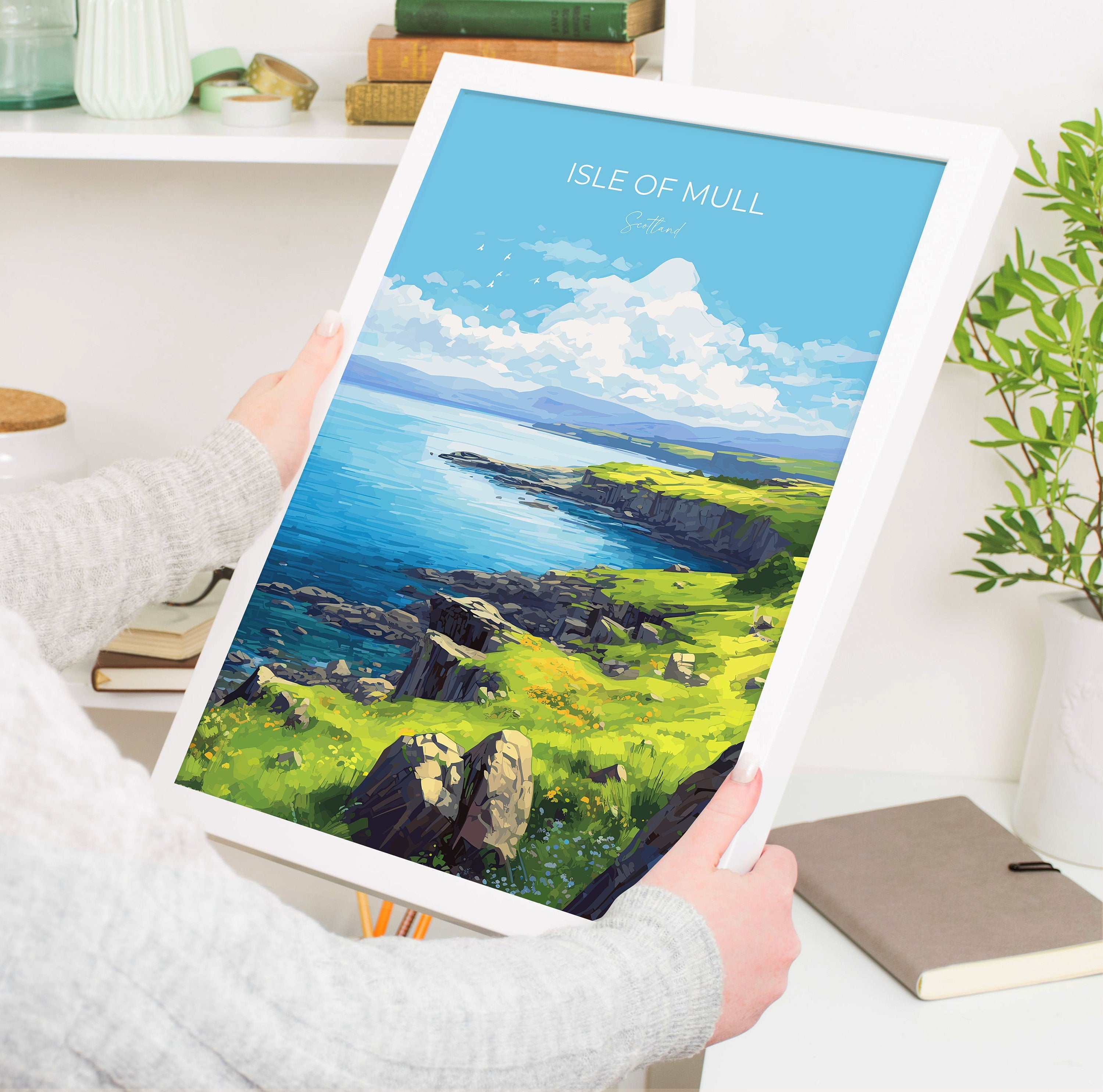 Isle of Mull Poster Wall Art, Travel Print of Isle of Mull, Scotland Art Gift, Isle of Mull Gift, UK, Travel Gift NQ Media Designs