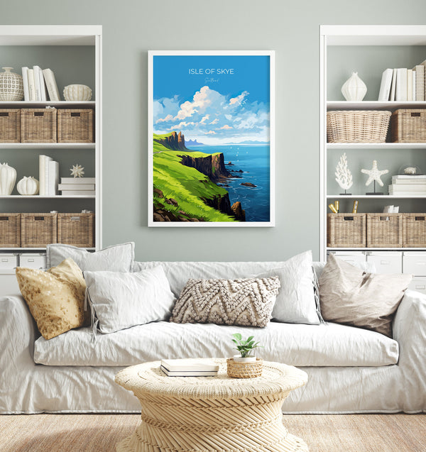 Isle of Skye Poster Wall Art, Travel Print of Isle of Skye, Scotland Art Gift, Isle of Skye Gift, UK, Travel Gift