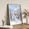 Meribel Wall Art Travel Poster, Travel Print of Meribel, Ski Poster, Meribel Art Gift, France Ski Art Travel Gift