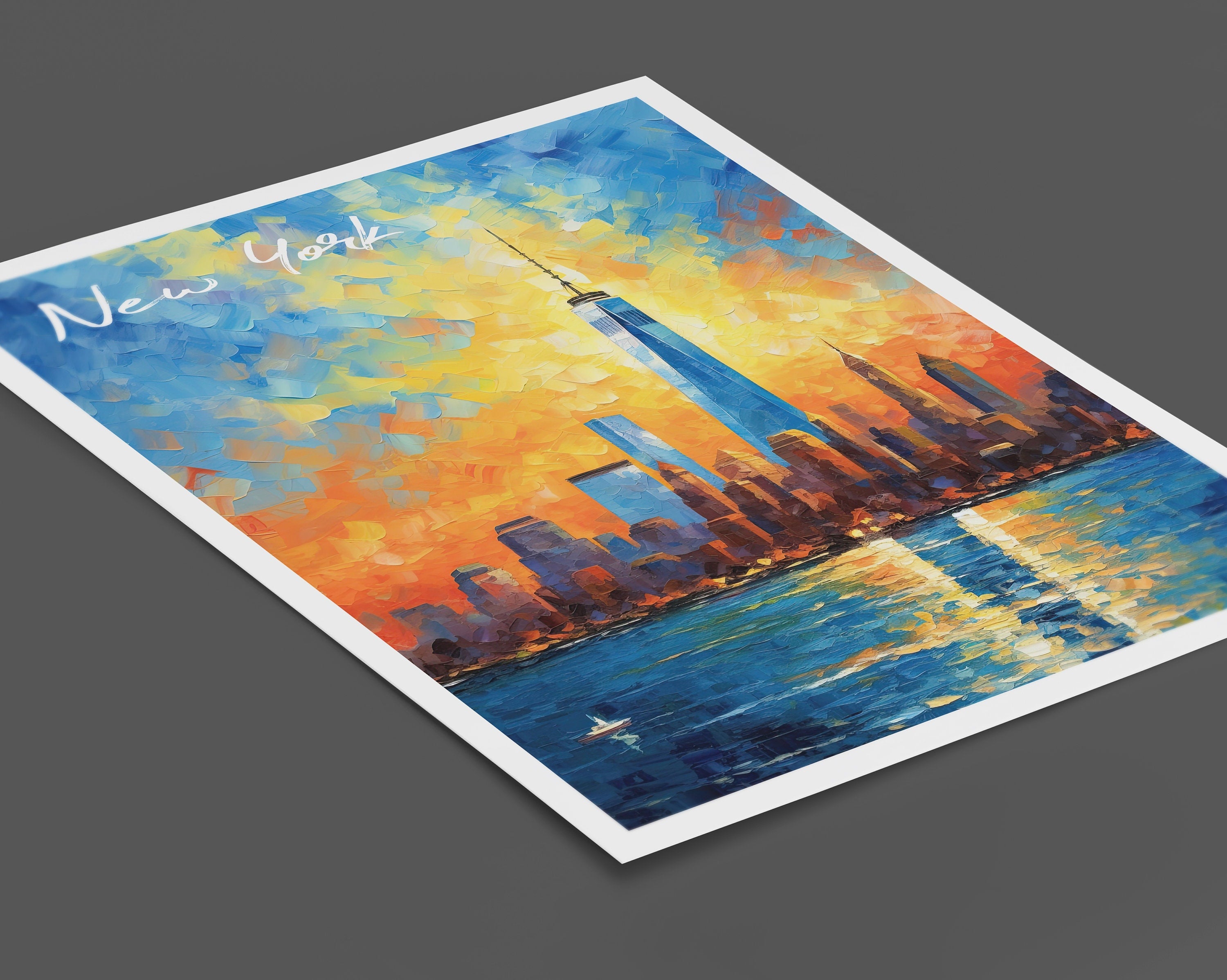New York Wall Art Print, Travel Poster of New York Skyline Abstract Art , New York Art Gift, USA, Abstract Wall Art Gift NQ Media Designs