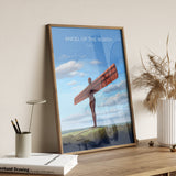 Angel of the North Travel Print Wall Art, Travel Poster of Angel of the North, England, Angel of the North Art Gift, Wall Art Print NQ Media Designs